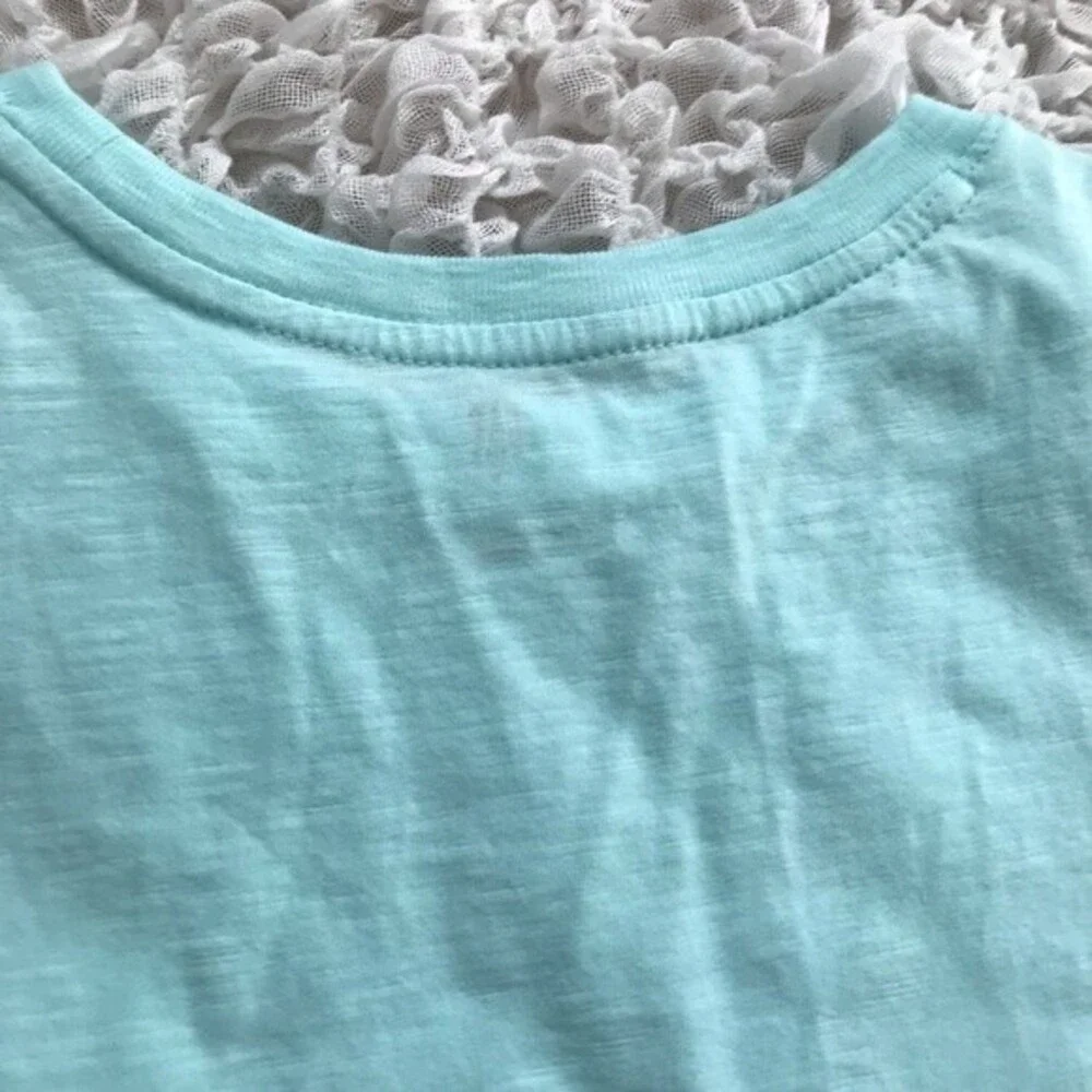 Gap kids light blue top crew Tank top with front twist size M beach boho